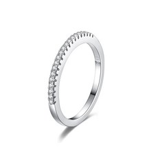 SILBERTALE 925 스털링 실버 1.5MM 얇은 CZ 모조 다이아몬드 큐빅 지르코니아 반지 이터니티 밴드 미디 너클 핑거 약혼 웨딩 쌓을 수 있는 여성용 사이즈 1.5-
