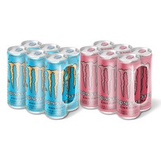 코카콜라 몬스터에너지 355ml 2종 12입(6+6), 망고 로코+펀치 355ml X12입
