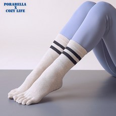PORABELLA X COZY LIFE 五指高筒襪 防滑運動瑜珈襪