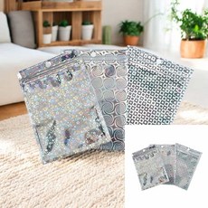 포토카드 홀로그램 포장지퍼백 12x18cm 미니지퍼백 투명지퍼백 비닐지퍼팩 소형지퍼백, 원형