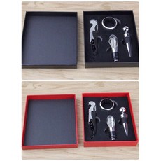 日樣 紅酒開瓶器四件套組 葡萄酒開瓶器 酒嘴 酒塞 倒酒器, 顏色隨機, 1個