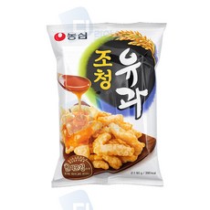 농심 조청유과 75g 5봉 전통과자 봉지스낵 달콤바삭, 5개