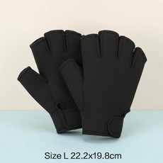 네오프렌 수영 훈련 장갑 웨빙 처리된 피트니스 방수 다이빙용 조절 손목 스트랩, 2. Size L Black