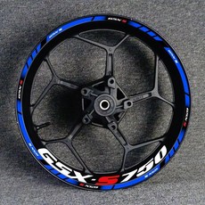 오토바이 휠 허브 데칼 장식 반사 방수 스티커, 1개, 8. GSX-S750
