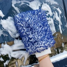 차량 세차 양면 극세사 장갑 물흡수 거품 세정 손끼움 워시타올 자동차 외부 청소, 상세페이지 참조, 1개