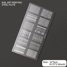 네일 템플릿 꽃 잎 스탬핑 플레이트 이미지 전송 기하학적 스테인레스 스틸 스텐실 아트 몰드 도구, 옵션17) TL-JR28, 1개