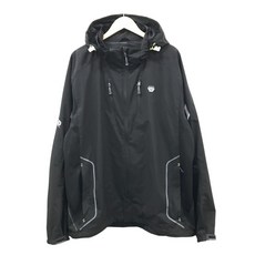 KOMINE 連帽防摔衣，防風防水，內置護具，機車騎士安全防護首選, 黑色, 1個