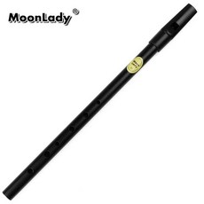 금속 플루트 6 홀 D 키 아일랜드 휘슬 악기 페니 알루미늄 합금 액세서리 포함, [04] Black, 1개