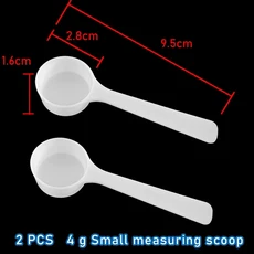 계량스푼 2 PCS 측정 숟가락 흰색 약물 농약 안전 정확한 1 숟가락은 1g 분말 기타 0.1g 0.25g 0.5g, [27] 4g