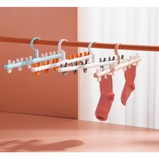 맘스아미 다용도 모자걸이 수납 야구모자 정리 진열 비니 스카프 양말 유아옷걸이, 핑크 오렌지, 2개