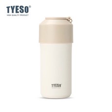 TYESO 寶特瓶專用保溫杯套 304不鏽鋼 大容量, 1個, 米灰色 一般瓶裝(高23.2*10cm)