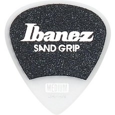 Ibanez 아이바니즈 픽 PA16MSG-WH MEDIUM(0.80mm) 샌드 그립 쇼트 티어드롭 (화이트), 1개