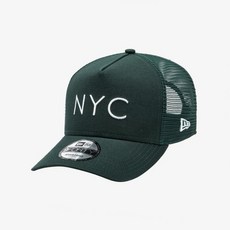 국내백화점 뉴에라 재킷 NYC THIN A프레임 트러커 볼캡 다크 그린 14561866 바람막이 점퍼 (BK파우치증정)
