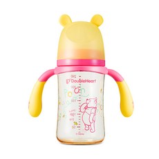 더블하트 디즈니 에디션 푸우 젖병 240ml(핸들포함), 1박스, 240ml
