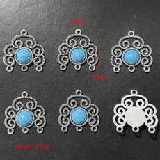 드림캐처 액세서리 스타일 시리즈 파란색 DIY 멀티 커넥터 빨간색과, 06 silver, China Mainland