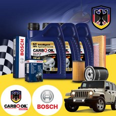 지프 랭글러 2.8CRD 디젤 카보 독일수입 고점도 5W40 합성엔진오일 필터세트 VIN