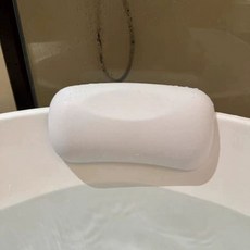 욕조 머리 받침대 고탄성 목욕 헤드 핑크 편한 클래식블랙 레스트 반신욕 욕조머리받침대, 1개, TX-X12화이트