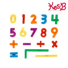 캐스B 튼튼 붙이며배우는 자석숫자 (2526), 1세트