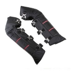 별도표기 오토바이 방한 레그워머 무릎보호대 발토시 무릎토시 바이크 배달대행 라이더 워머, 1세트, 블랙