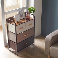 Home&Me 布質抽屜收納櫃 3層4格款, 混色, 4格