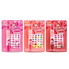 韓國Pinky bling bling潤唇指甲貼套組, 03.珊瑚橘, 1個