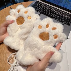 兒童熊掌手套 冬季加厚保暖可愛卡通貓爪學生手套 男童女童連指手套