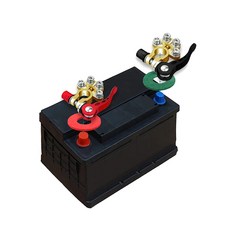 데일리쇼핑 자동차 클램프 배터리터미널 4구 플러스 마이너스 밧데리단자 터미널 납단자 배터리, 1개