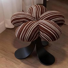 스툴 카페 가정용 모던 북유럽 보조 의자 메이크업 원형, 면 혼방 레드 화이트