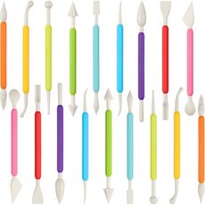 18개 세트 점토 조각 도구 이중 머리 에어드라이 키트 어린이와 성인용 조각용 Sculpey 모델링 점토에 이상적 및 성형, 18