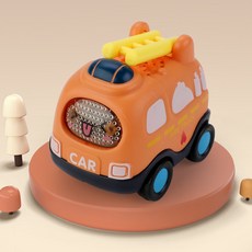 DFMEI 兒童小汽車玩具套裝慣性車非回力男孩寶寶模型耐摔一1歲2女孩嬰兒, 1個, 消防小車opp包裝:如圖