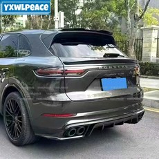 포르쉐 카이엔 18-22 리얼 카본 파이버 스포일러 리어윙 호환, FRP 미도색