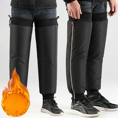 겨울 방한 패딩 발토시 야외 작업용 오토바이 자전거 바이크 라이더 바지 바람막이 다리 토시 레그 워머, 블랙