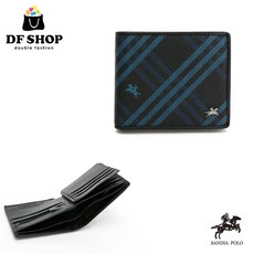 SANDIA POLO 皇家藍格系列 牛皮多功能中翻相片短夾