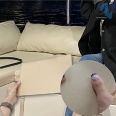 고급형 인조가죽 의자 쇼파 보수 리폼 시트지 스티커 베이지 소형