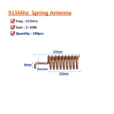 원격 제어 Lora 옴니 내부 코일 공중 100 Mhz 868Mhz 헬리컬 솔더 스프링 안테나 송신기 915 피스, [04] 100pcs 915Mhz, 없음