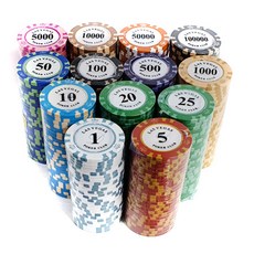 국제규격 마카오 카지노칩 포커칩 세트, 03_데칼크레이 카지노칩_20P 블랙(100)