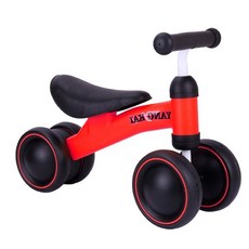 《賽鋒模型》兒童滑步車 四輪學步車 平衡車 平衡滑步車 兒童學步車 滑行車 兒童, 紅色, 1個