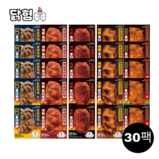 닭형 직화 통다리살 5종 혼합 30팩 세트 (오리지널 6개(100g) 스리라차 6개(100g) 숯불치킨 6개(120g) 왕갈비맛 6개(120g) 양념치킨 6개(120g), 100g