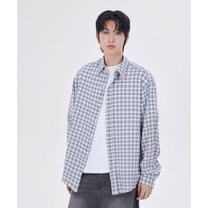 매장정품 굿라이프웍스 GLW 이지 오버핏 체크 셔츠 블루 26SSGS10BL 233537