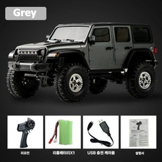 오프로드 몬스터 4WD 산악 RC카 4wd 원격 대형 무선 4륜 입문용 rc카 선물, 그레이