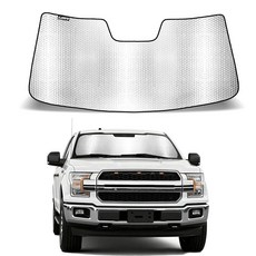 포드 F150 2021-2025용 앞유리 햇빛 가리개 F-150 라리엇 킹 랜치 플래티넘 XL STX XLT 리미트 트레머 랩터용 반사 알루미늄 필름 전면 창문, 포드 F150 2021-2025용 앞유리 햇빛 가리개,
