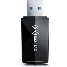 PC 데스크톱용 나인플러스 USB WiFi 어댑터 - 고이득 Wi-Fi 안테나가 탑재된 데스크톱 컴퓨터 노트북용 6 AX1800Mbps 5GHz 2.4GHz 3.0 무선 네트워크, Black
