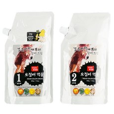 검은머리파뿌리 오징어먹물 칼라크림 1 2제 500g 새치 염색약 대용량, 1N 자연흑색, 1개