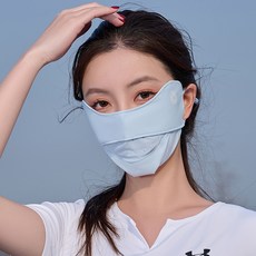冰絲防曬面罩女夏薄款防紫外線全臉護眼角面罩涼感透氣開車臉基尼
