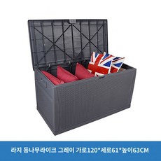 조립식 옥상 농막 이동식 수납장 다목적 마당 데크 공구 농기구 보관함 정원, 라지등나무라이크(그레이)120x61x63cm착화방수, 하나