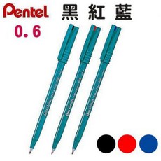 Pentel 飛龍 R56 鋼珠筆 (0.6mm) - 滑順好寫 色彩鮮明 辦公學習皆適用, 1個, 藍