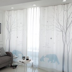 [에타홈] 폴라베어어암막커튼[1장-가로130x230]