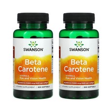스완슨 베타카로틴 카로티노이드 25000IU 300정 2병 Beta Carotene 비타민A, Swanson