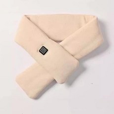 스마트 발열 넥워머 목도리 충전식 겨울용 보온 목욕 목 보호, 베이지