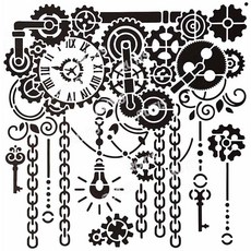 蝶古巴特DIY簍空模板 ST-DOT-0117型染版 塗鴉繪畫模版, 1個, DOT-0117